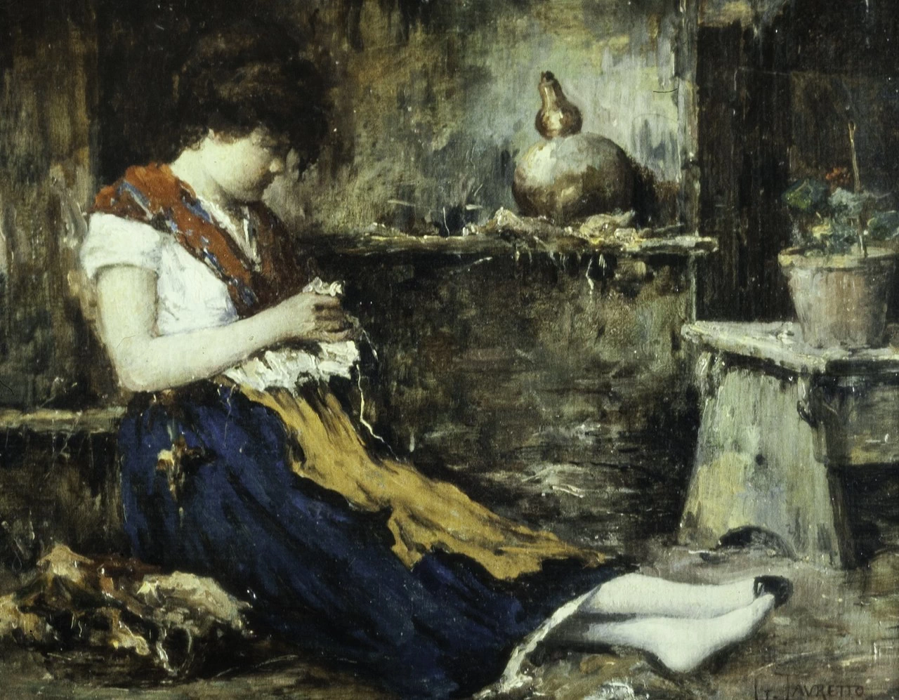 Donna seduta che cuce, 1879 - Minneapolis Institute of Arts